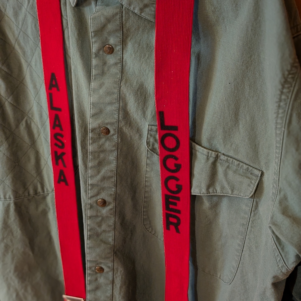 Red Alaska Logger Suspenders
